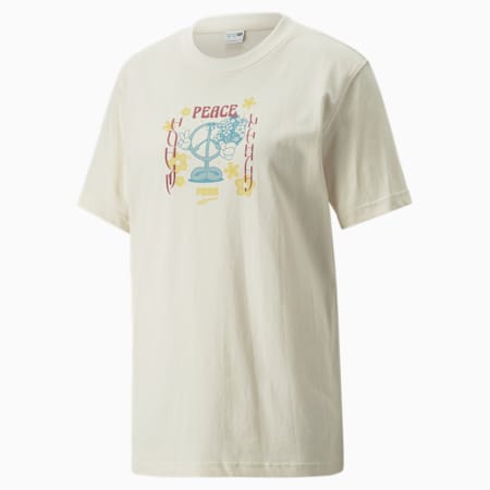 Downtown Relaxed Graphic Tee Women, no color, small-THA