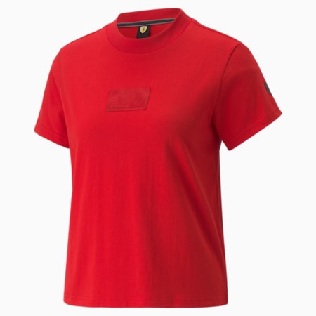 Scuderia Ferrari Style T-Shirt Damen, Rosso Corsa, small
