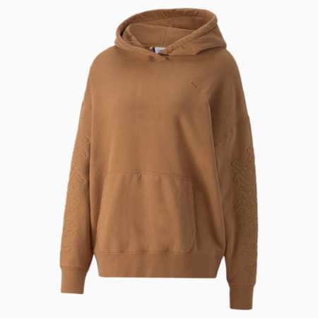 INLAND Hoodie Women, Desert Tan, small-DFA