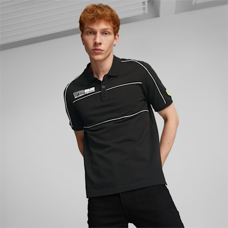 Scuderia Ferrari Race Men's Polo Shirt, Puma Black, small-NZL