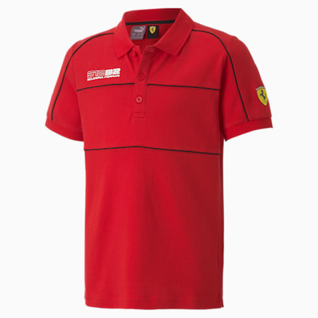 Scuderia Ferrari Race Motorsport Polo Shirt Youth, Rosso Corsa, small-SEA