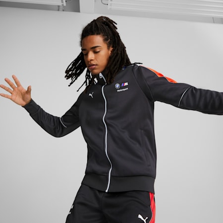 Puma track jacket black on sale