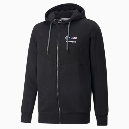 BMW M Motorsport Hooded Sweat Jacket Men, Cotton Black, small-DFA