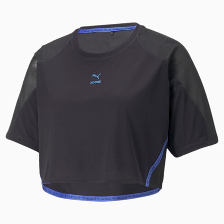 PUMA x KOCHÉ Cropped Short Sleeve Tee Women, Puma Black, small-SEA