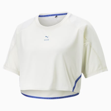 Camiseta corta de manga corta para mujer PUMA x KOCHÉ, White Asparagus, small