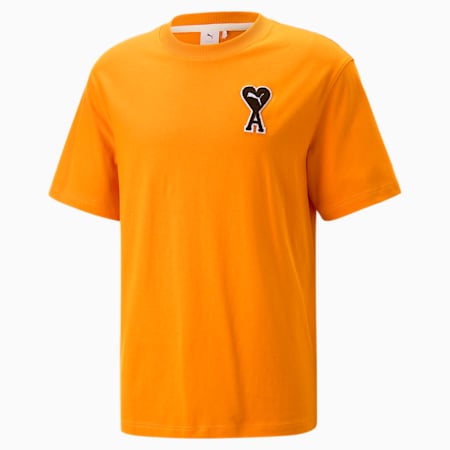 PUMA x AMI Tee, Jaffa Orange, small-SEA