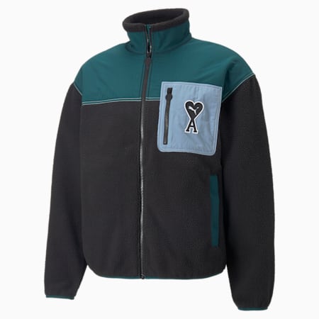 푸마 X 아미 쉐르파 자켓/PUMA X AMI Sherpa Jacket, Puma Black, small-KOR