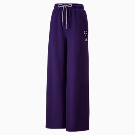 PUMA x AMI Pants Women, Deep Plum, small-AUS