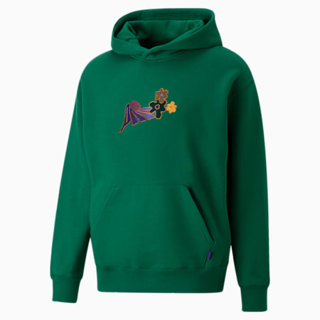 남성 푸마 x 퍽스앤미니 후디/PUMA x P.A.M. Hoodie, Verdant Green, small-KOR