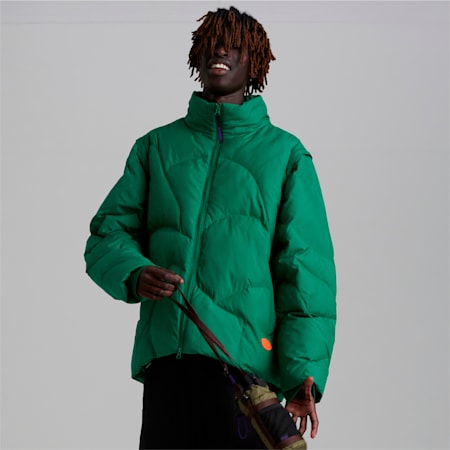 유니 푸마 x 퍽스앤미니 푸퍼 자켓/PUMA x P.A.M. Puffer Jacket, Verdant Green, small-KOR