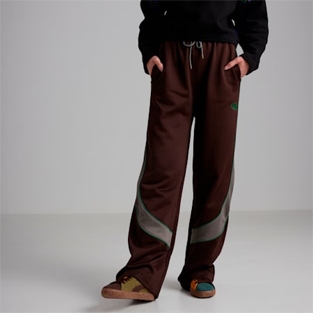 PUMA x PAM מכנסי רגליים רחבות לנשים, Dark Chocolate, small-DFA