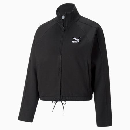 T7 Women's Relaxed Fit Track Jacket, Puma Black, small-IND