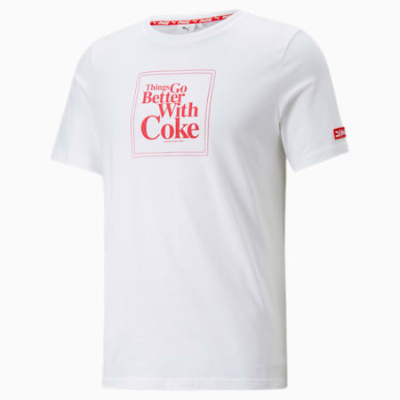 PUMA x COCA-COLA Graphic T-shirt voor heren, Puma White, small