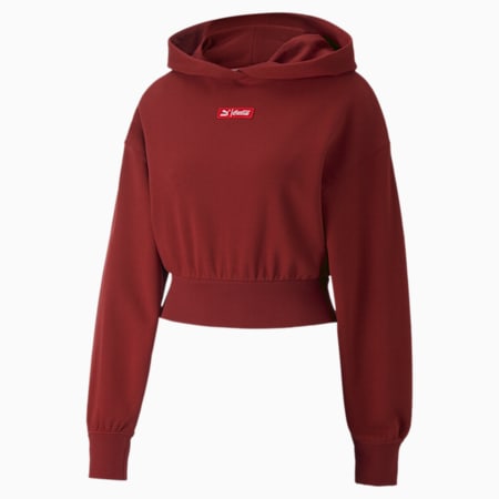 PUMA x COCA-COLA Women's Relaxed Fit Hoodie, Intense Red, small-IND