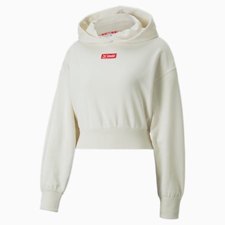 PUMA x COCA-COLA Women's Relaxed Fit Hoodie, Ivory Glow, small-IND