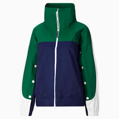 Overtime Basketball Women's Track Jacket, Patriot Blue, small-AUS