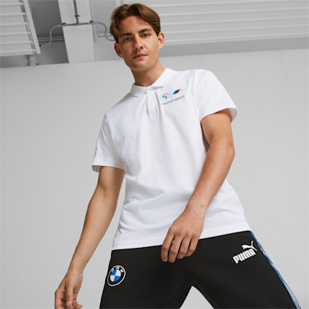BMW M Motorsport Essentials Polo Men, Puma White, small-IDN