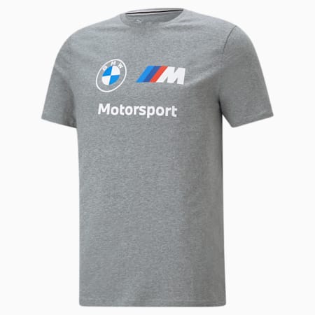 BMW M Motorsport Essentials Logo Tee Men, Medium Gray Heather, small-DFA