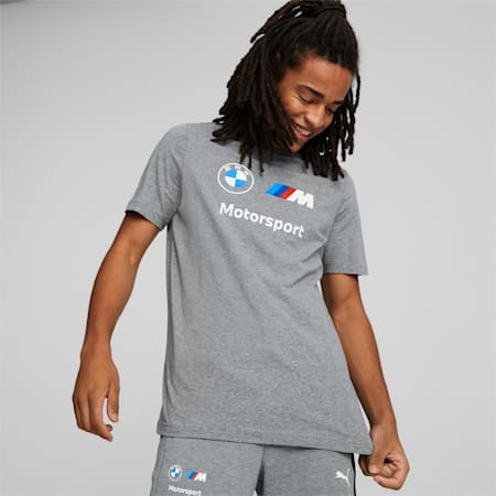 BMW M Motorsport Essentials Logo T-Shirt für Herren, Medium Gray Heather, small
