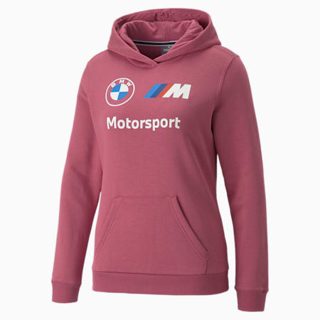 BMW M Motorsport Logo Women's Hoodie, Dusty Orchid, small-IND