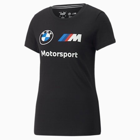 BMW M Motorsport Essentials Logo T-Shirt für Damen, Puma Black, small