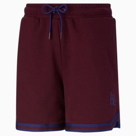 PUMA x JUNE AMBROSE Keeping Score Shot Caller Women's Basketball Shorts, Aubergine-Patriot Blue, small-AUS