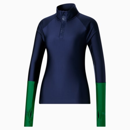 Shot Caller Basketball Quarter-Zip Women, Patriot Blue, small
