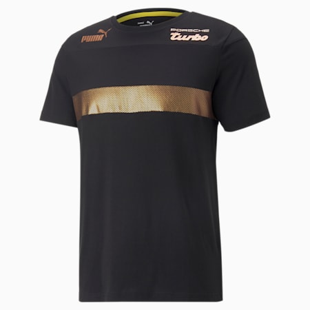 Porsche Legacy Metal Energy Race Tee Men, Puma Black, small-SEA