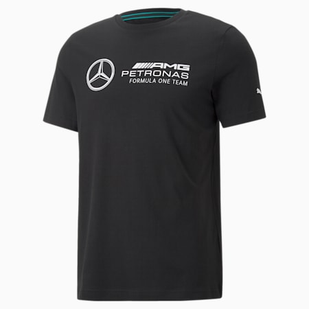 טישירט בייסיק עם לוגו Mercedes-AMG Petronas Motorsport F1 לגברים, Puma Black, small-DFA