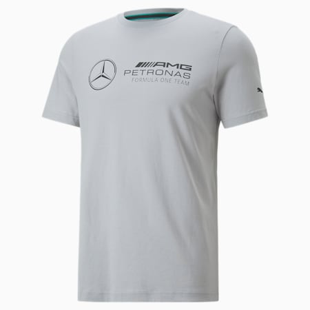 เสื้อยืดผู้ชาย Mercedes-AMG Petronas Motorsport F1 Essentials Logo, Mercedes Team Silver, small-THA