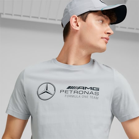 Mercedes-AMG Petronas Motorsport F1 Essentials Logo Tee Men, Mercedes Team Silver, small-SEA