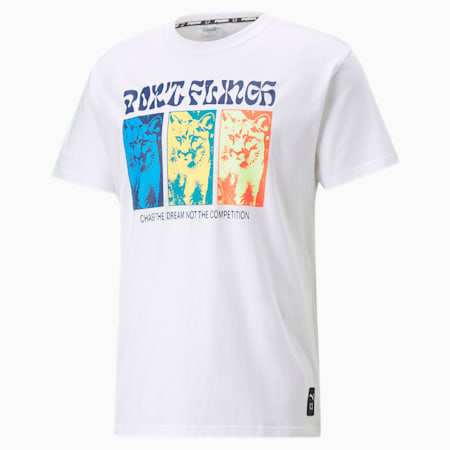 Camiseta de baloncesto de manga corta para hombre Rebound 2, Puma White, small