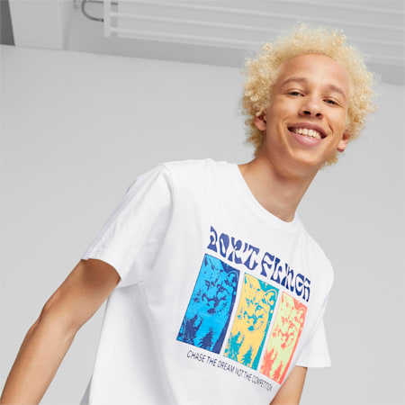 Rebound Basketball-T-Shirt 2 für Herren, Puma White, small