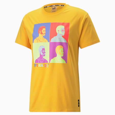 Rebound basketbal-T-shirt met korte mouwen 6 voor heren, Spectra Yellow, small
