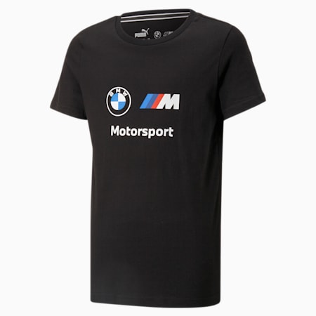 BMW M Motorsport Essentials Logo Motorsport T-Shirt Kinder, Puma Black, small