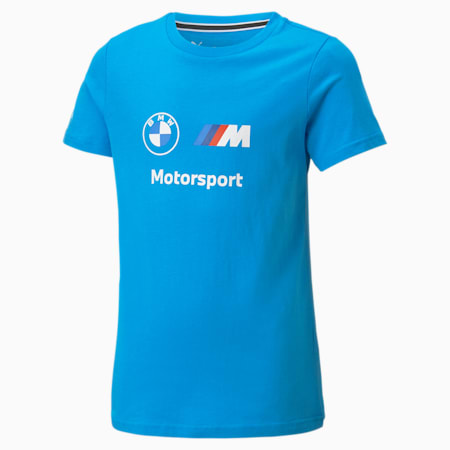 BMW M Motorsport Essentials Logo Tee Youth, Ocean Dive, small-SEA