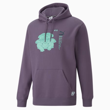 PUMA x POKÉMON Hoodie Men, Purple Charcoal, small-SEA