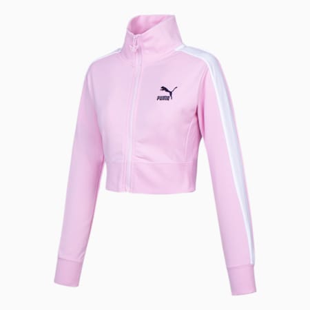 PUMA x DUA LIPA T7 Jacket Women, Pink Lady-Puma white, small-SEA