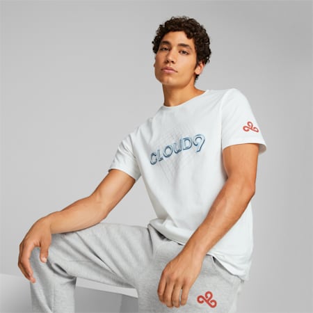 Cloud9 Esports Big Logo Tee Men, Bright White, small