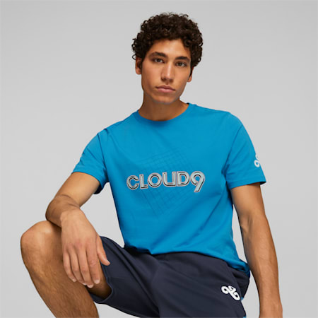 T-shirt Big Logo Esports Cloud9 Homme, Bleu Azur, small