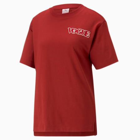 PUMA x VOGUE Relaxed T-Shirt Frauen, Intense Red, small