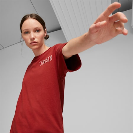 PUMA x VOGUE Relaxed T-Shirt Frauen, Intense Red, small