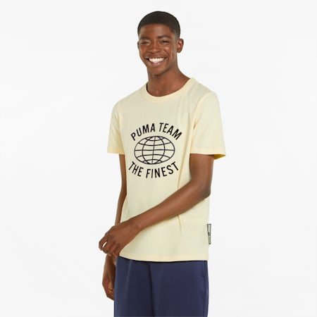 PUMA Team Men's Graphic Tee II, Anise Flower, small-SEA