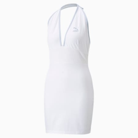 Classic Halterneck Women's Dress, Puma White, small-SEA