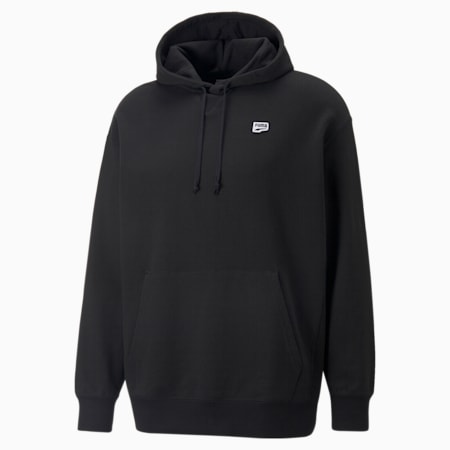 Downtown Men's Relaxed Fit Hoodie, Puma Black, small-IND