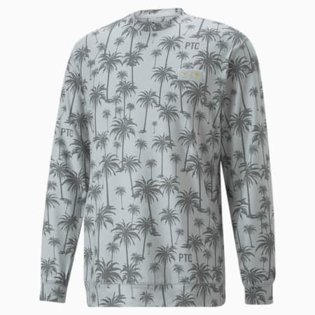 PUMA x Palm Tree Crew Leichtes Golf Sweatshirt mit Rundhalsausschnitt für Herren, High Rise-QUIET SHADE, small
