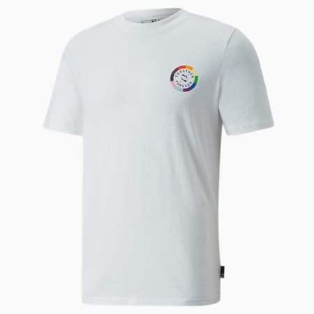 PRIDE Grafik Herren-T-Shirt, Puma White, small