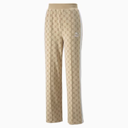 กางเกงขายาวผู้หญิง T7 Printed Pants Women, Light Sand, small-THA