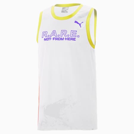 Camiseta deportiva de baloncesto para hombre RARE, Puma White, small
