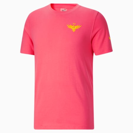 Camiseta de baloncesto con estampado de cachemir para hombre Not From Here, Calypso Coral, small